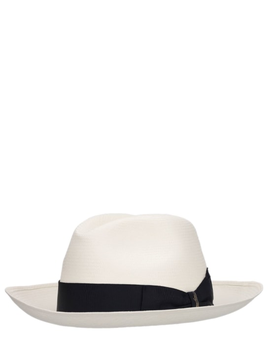 Borsalino: Amedeo宽檐草帽 - 白色/蓝色 - men_1 | Luisa Via Roma