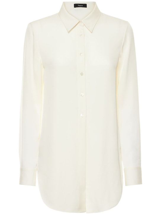 Theory: Bow tied silk blouse - women_0 | Luisa Via Roma