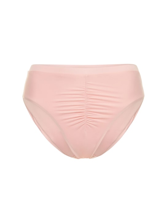 Giambattista Valli: Bas de bikini drapé taille haute - Rose - women_0 | Luisa Via Roma