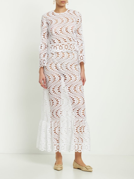 Giambattista Valli: MIDIROCK AUS MACRAMÉ - Weiß - women_1 | Luisa Via Roma