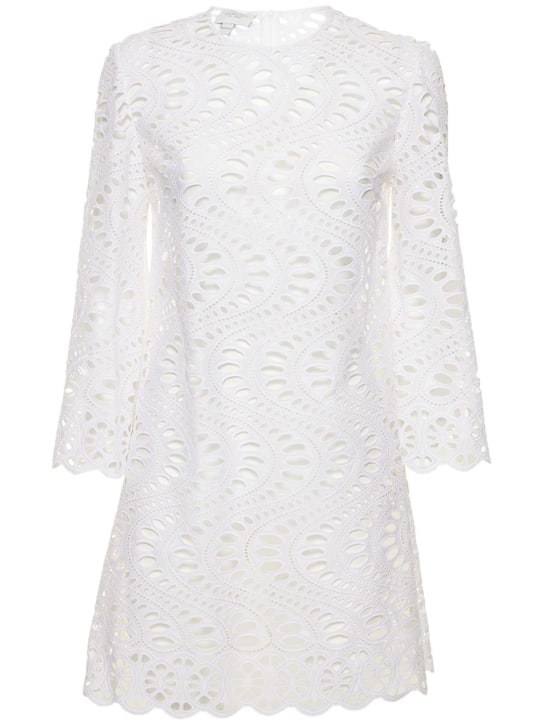 Giambattista Valli: Macramé蕾丝迷你连衣裙 - 白色 - women_0 | Luisa Via Roma