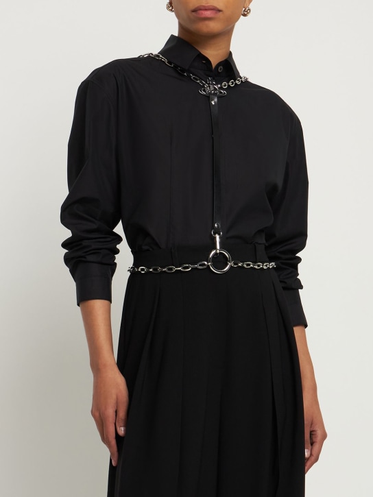 Vivienne Westwood: Embellished chain belt harness - Siyah - women_1 | Luisa Via Roma