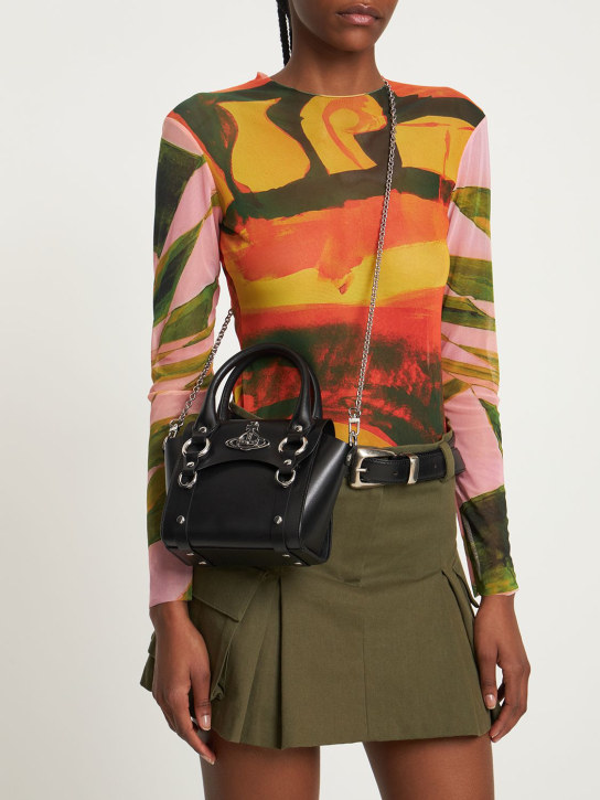 Vivienne Westwood: Mini Betty smooth leather top handle bag - women_1 | Luisa Via Roma
