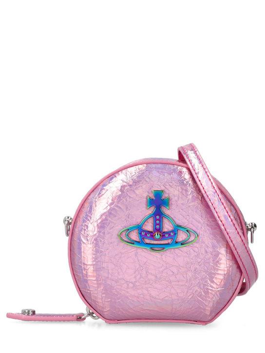 Vivienne Westwood: Mini round iridescent faux leather bag - women_0 | Luisa Via Roma