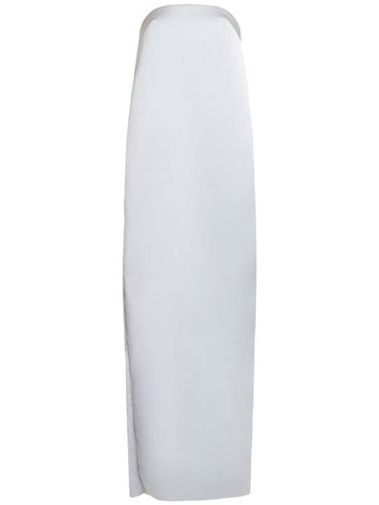 16arlington: Blaise satin strapless long dress - Lilac - women_0 | Luisa Via Roma