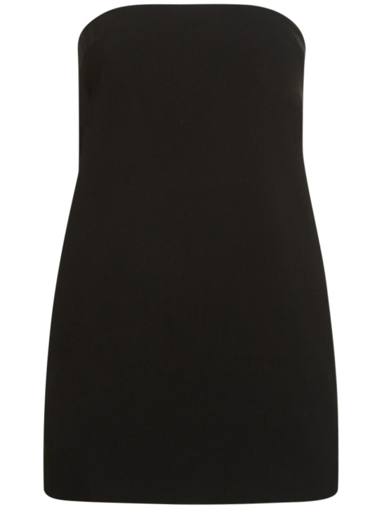 16arlington: Blaise crepe&satin strapless mini dress - Black - women_0 | Luisa Via Roma