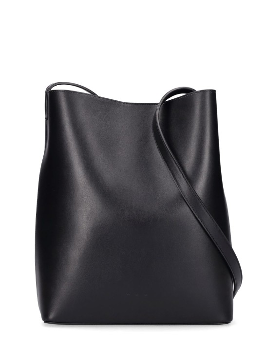 Aesther Ekme: Sac Bucket smooth leather shoulder bag - Black - women_0 | Luisa Via Roma