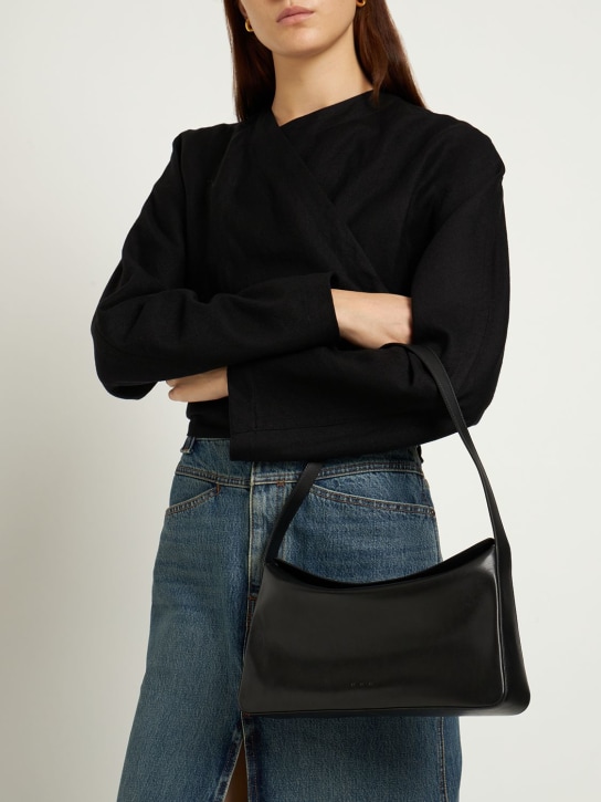 Aesther Ekme: Soft smooth leather shoulder bag - Black - women_1 | Luisa Via Roma