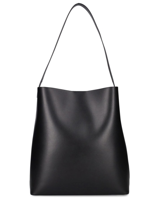 Aesther Ekme: Sac smooth leather tote bag - Siyah - women_0 | Luisa Via Roma