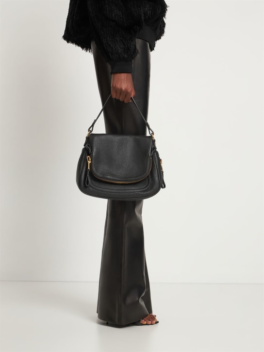 Tom Ford: Medium Jennyfer leather bag - Black - women_1 | Luisa Via Roma