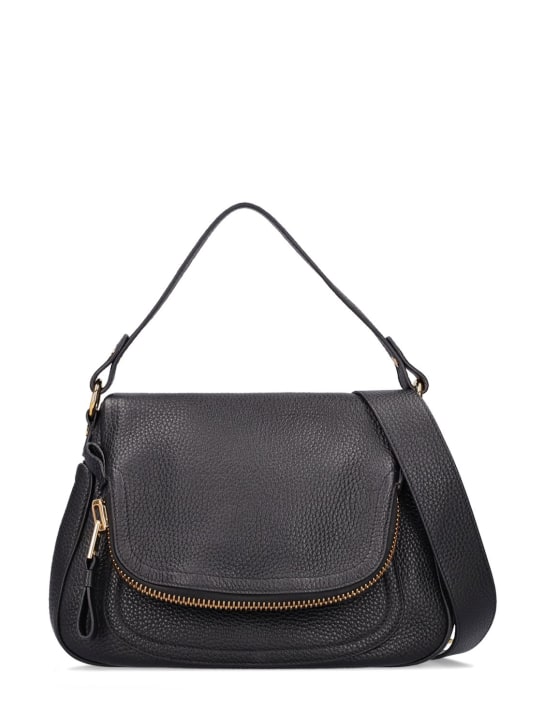 Tom Ford: Medium Jennyfer leather bag - Black - women_0 | Luisa Via Roma