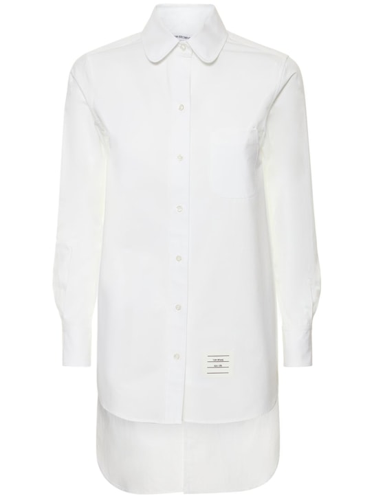 Thom Browne: Camisa de popelina de algodón - women_0 | Luisa Via Roma