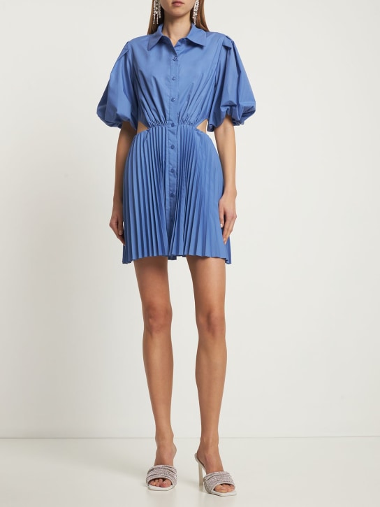 SIMKHAI: Kleid aus Baumwollpopeline „Nadine“ - Blau - women_1 | Luisa Via Roma