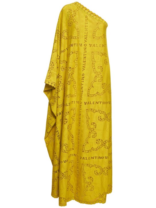 Guipure lace one-shoulder long dress - Thumbnail 1