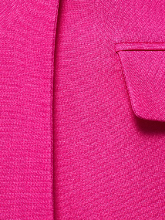 Valentino: Wool & silk crepe bow sides mini dress - women_1 | Luisa Via Roma