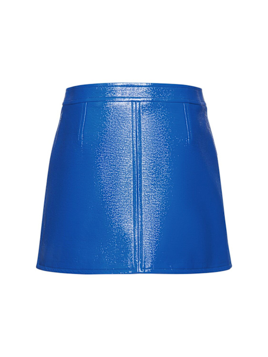 Courrèges: Minigonna in vinile - Blu - women_4 | Luisa Via Roma