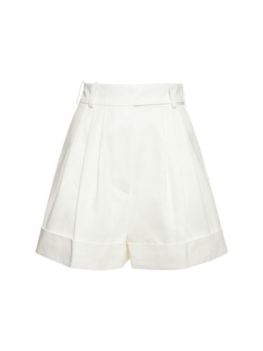 Alexandre Vauthier: Shorts in twill - Bianco - women_0 | Luisa Via Roma