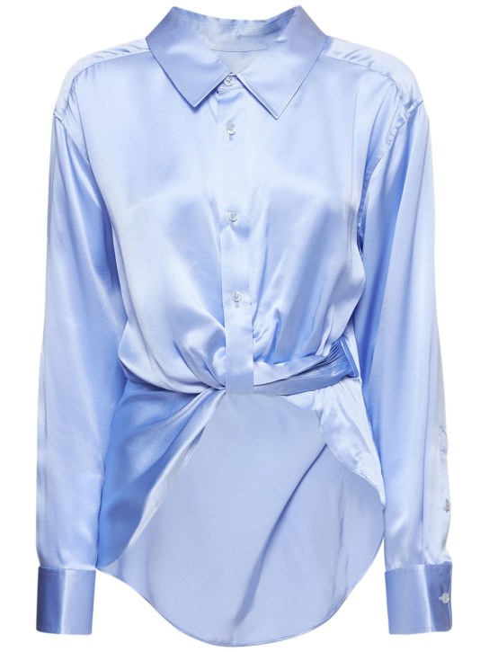 Alexander Wang: Threaded placket button up silk shirt - women_0 | Luisa Via Roma