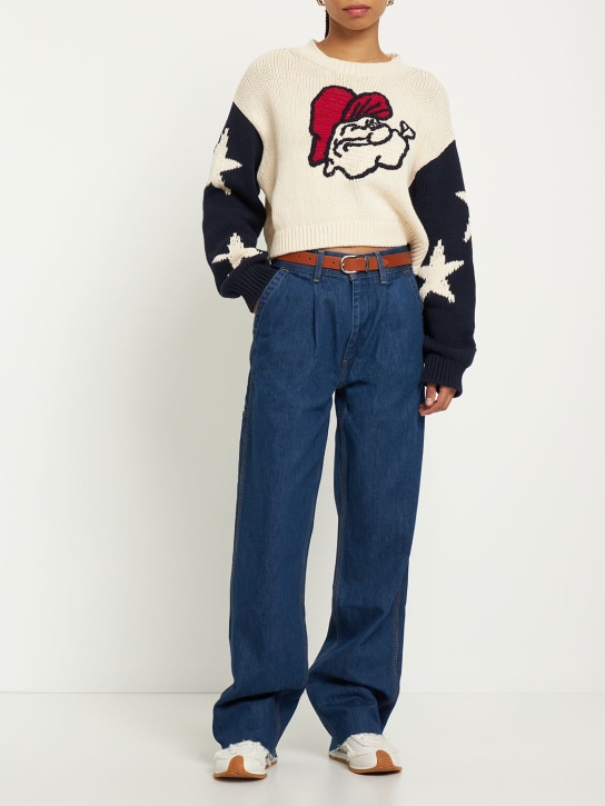 RE/DONE: Utility loose cotton denim jeans - Blue - women_1 | Luisa Via Roma