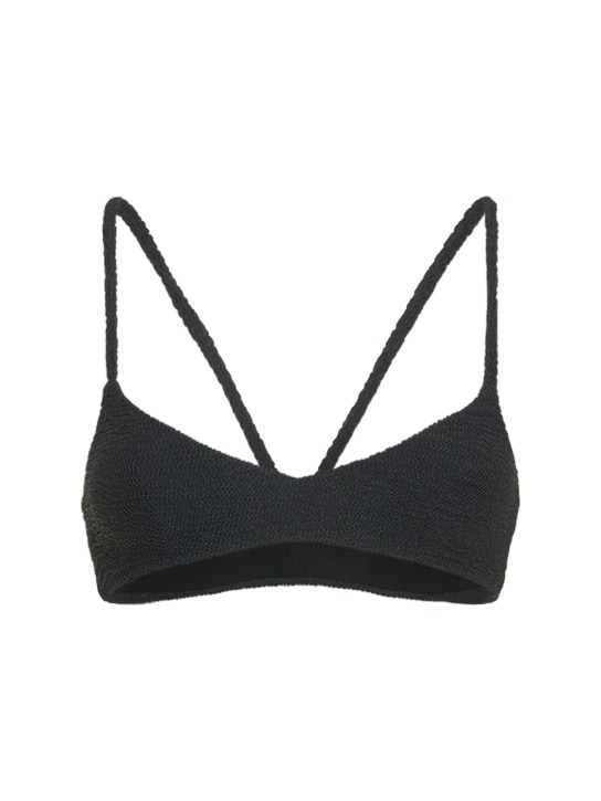 Dsquared2: Wrinkled bikini top - Black - women_0 | Luisa Via Roma