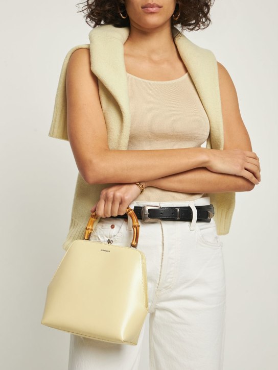 Jil Sander: Small Goji square frame leather bag - women_1 | Luisa Via Roma
