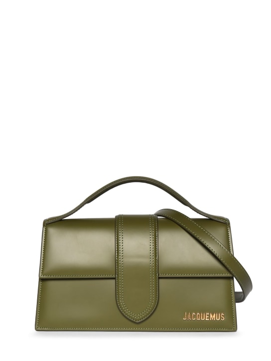 Jacquemus: Le Bambino smooth leather bag - Khaki - women_0 | Luisa Via Roma