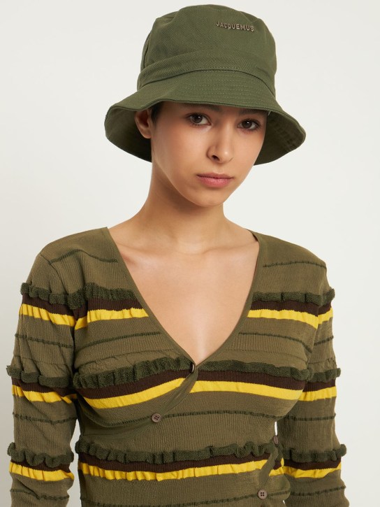 Jacquemus: Le Bob Gadjo bucket hat - Haki - women_1 | Luisa Via Roma
