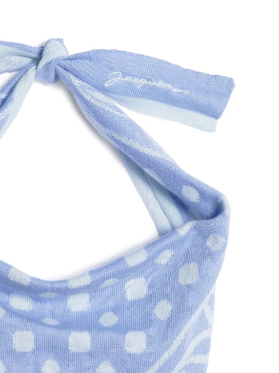 Jacquemus: Le Foulard Amaro bandana - Faded blue print - women_1 | Luisa Via Roma