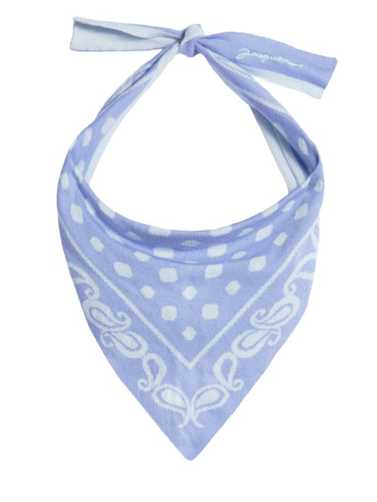 Jacquemus: Le Foulard Amaro bandana - Faded blue print - women_0 | Luisa Via Roma