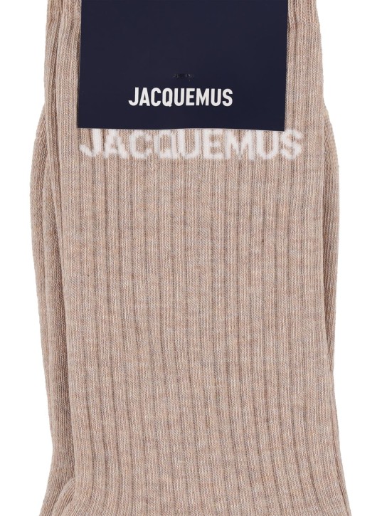 Jacquemus: Les Chaussettes Jaquemus 양말 - 라이트 베이지 - women_1 | Luisa Via Roma