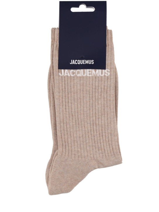 Jacquemus: Les Chaussettes Jaquemus socks - Açık Bej - women_0 | Luisa Via Roma