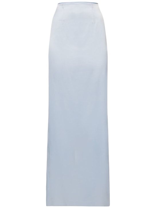 16arlington: Langer Rock aus Stretch-Satin „Olwyn“ - Hellblau - women_0 | Luisa Via Roma