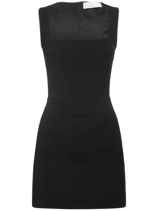 Giuseppe Di Morabito: 卡迪双面缎迷你连衣裙 - 黑色 - women_0 | Luisa Via Roma