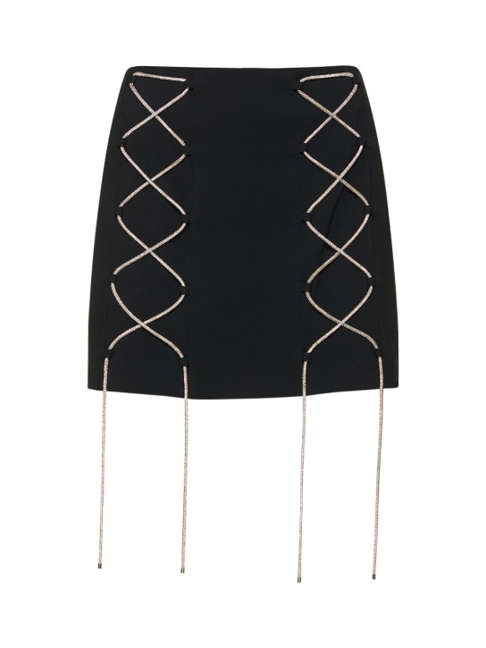 Giuseppe Di Morabito: Minirock aus Satin - Schwarz - women_0 | Luisa Via Roma