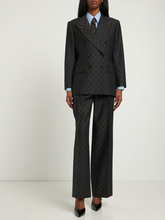 Gucci: Wool pants - Dark Grey - women_1 | Luisa Via Roma