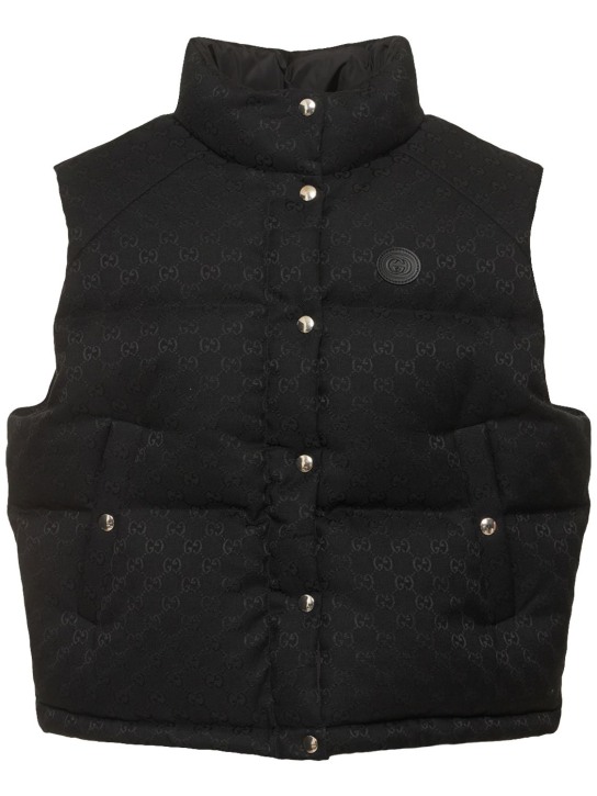 Gucci: GG cotton blend vest - Black - women_0 | Luisa Via Roma