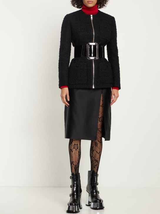 Gucci: Veste en laine mélangée - Noir - women_1 | Luisa Via Roma