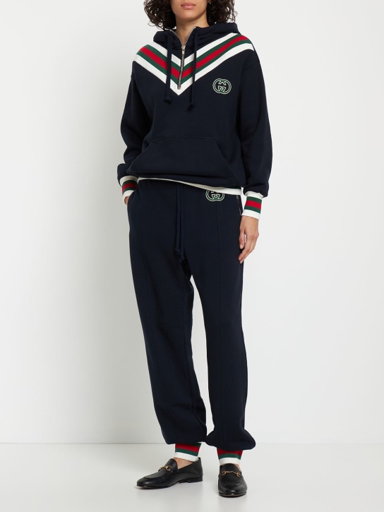 Gucci: Cosmogonie cotton sweatshirt - Navy - women_1 | Luisa Via Roma
