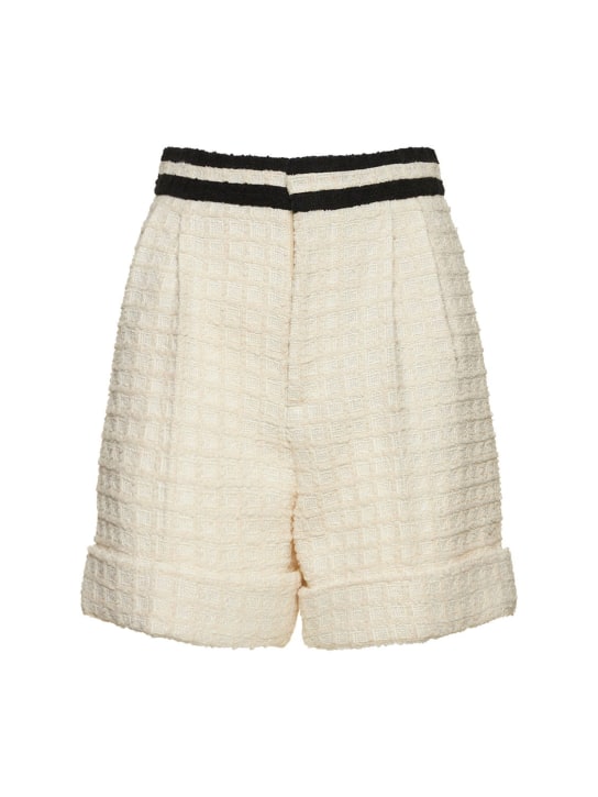 Gucci: Shorts de algodón - Marfil - women_0 | Luisa Via Roma