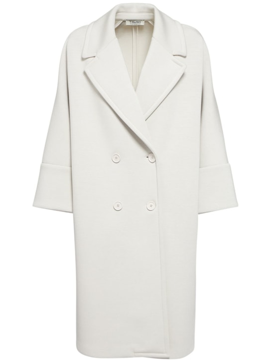 'S Max Mara: Zurca viscose jersey midi coat - women_0 | Luisa Via Roma