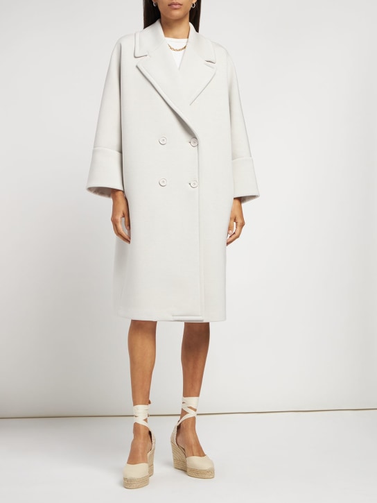 'S Max Mara: Zurca viscose jersey midi coat - women_1 | Luisa Via Roma