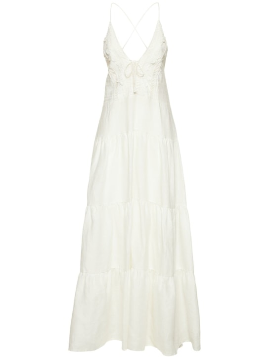 Ermanno Scervino: Embroidered lace long dress - women_0 | Luisa Via Roma