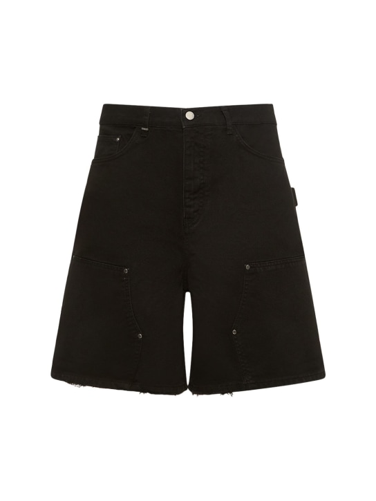 FLÂNEUR: Carpenter denim shorts - Siyah - men_0 | Luisa Via Roma