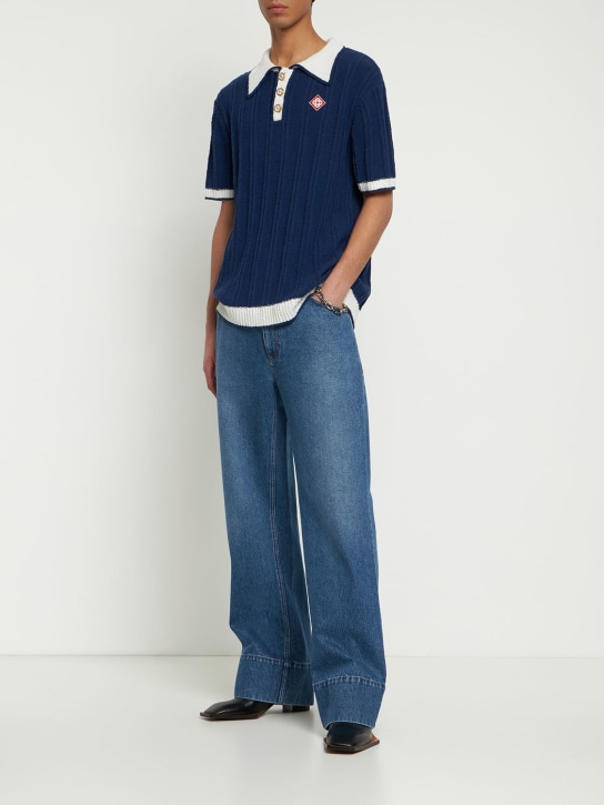 Cotton blend knit polo - Casablanca - Men | Luisaviaroma