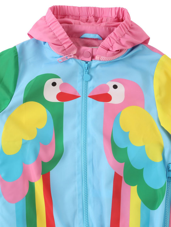 Stella McCartney Kids: Giacca a vento Parrot in nylon riciclato - Multicolore - kids-girls_1 | Luisa Via Roma
