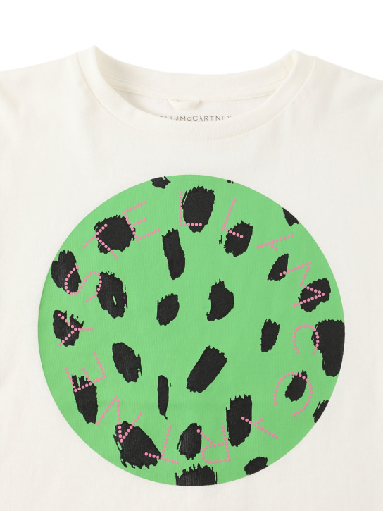 Stella McCartney Kids: オーガニックジャージークロップドTシャツ - ホワイト - kids-girls_1 | Luisa Via Roma