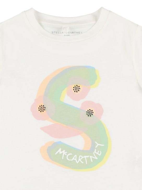 Stella McCartney Kids: T-SHIRT AUS BIO-BAUMWOLLJERSEY MIT LOGODRUCK - Weiß - kids-girls_1 | Luisa Via Roma