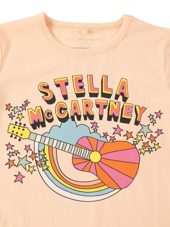 Stella McCartney Kids: T-SHIRT AUS BIO-BAUMWOLLJERSEY MIT LOGODRUCK - Pfirsich - kids-girls_1 | Luisa Via Roma