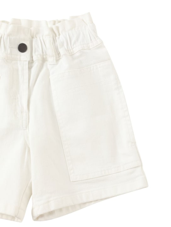 Stella McCartney Kids: Shorts in denim organico - Bianco - kids-girls_1 | Luisa Via Roma