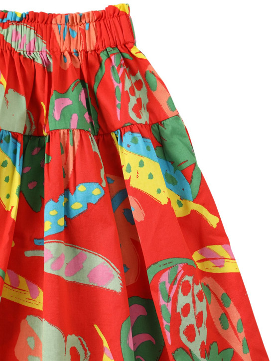 Stella McCartney Kids: MIDIROCK AUS BIO-BAUMWOLLE MIT DRUCK - Rot/Multi - kids-girls_1 | Luisa Via Roma